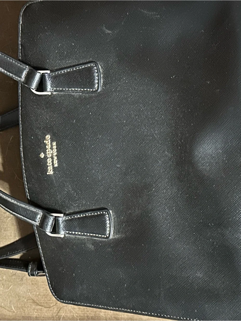 kate spade Black Saffiano Leather Satchel with Matching Wallet Set